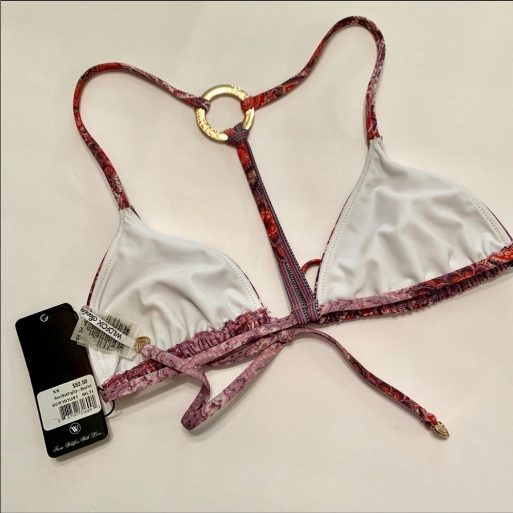 NWT Wildfox Boho Floral String Bikini Top - Picture 5 of 9